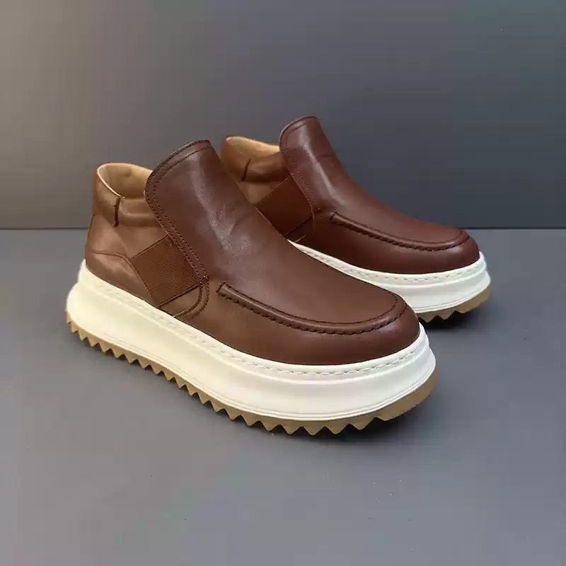 Moc-Toe Platform Chelsea Boots