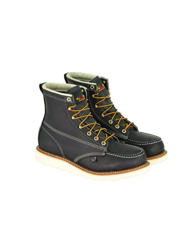 Moc-Toe Work Boots With Traction Sole