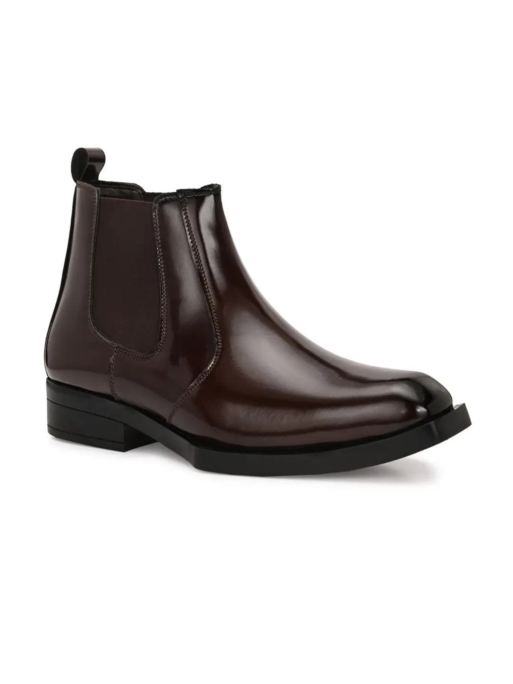 Sleek Formal Ankle Boots With Elastic Gussets