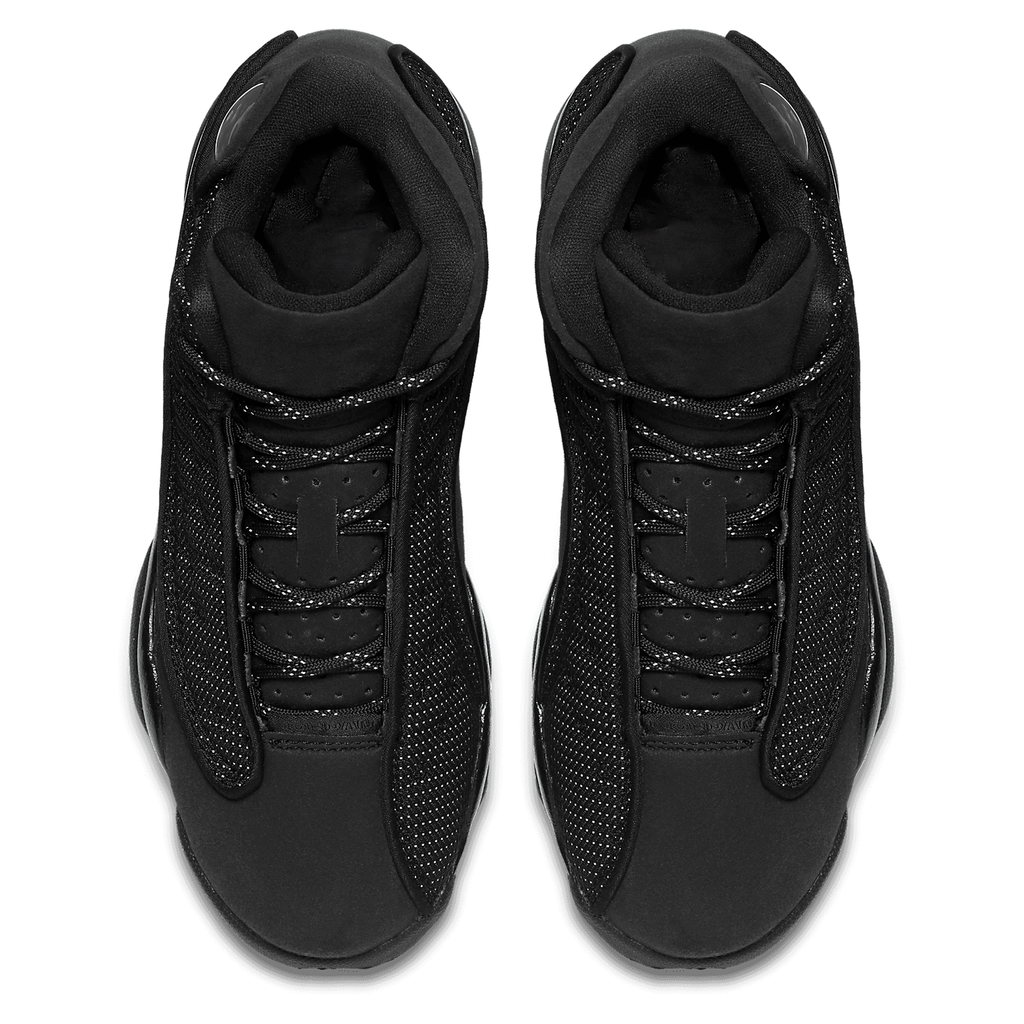 All-Black Mesh High-Top Basketball Sneakers
