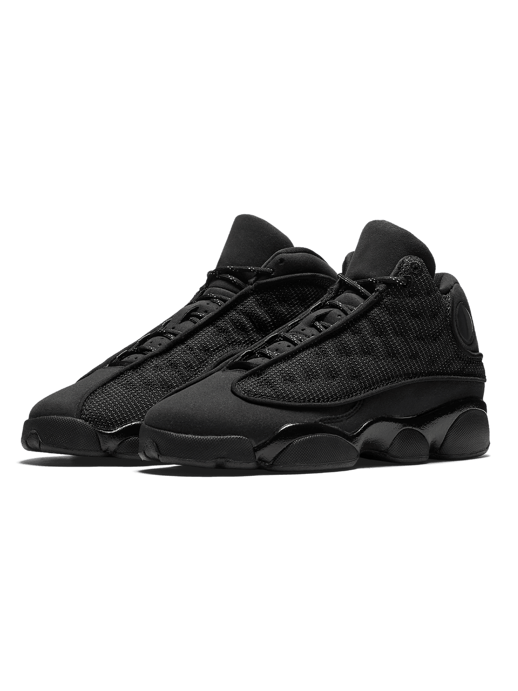 All-Black Mesh High-Top Basketball Sneakers