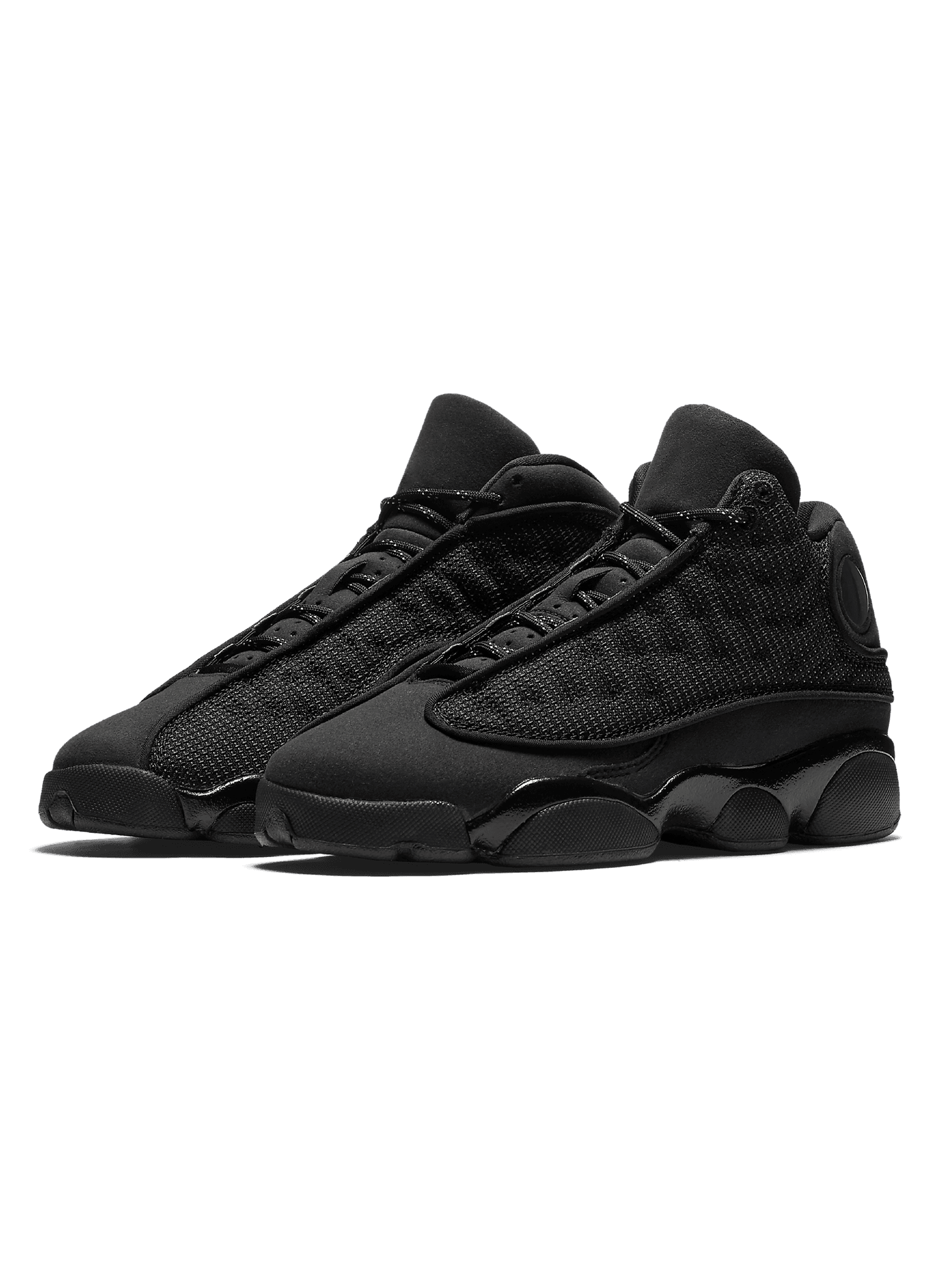 All-Black Mesh High-Top Basketball Sneakers