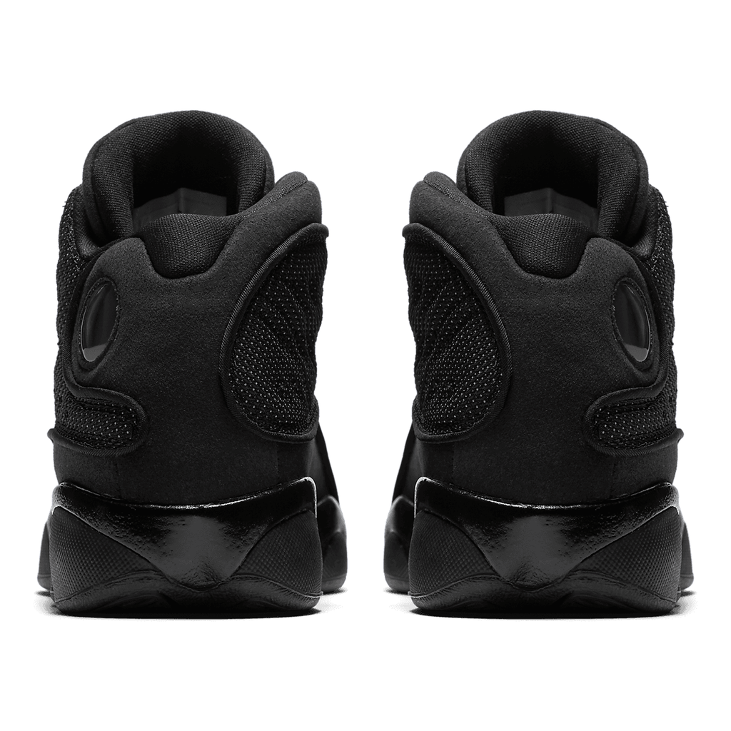 All-Black Mesh High-Top Basketball Sneakers
