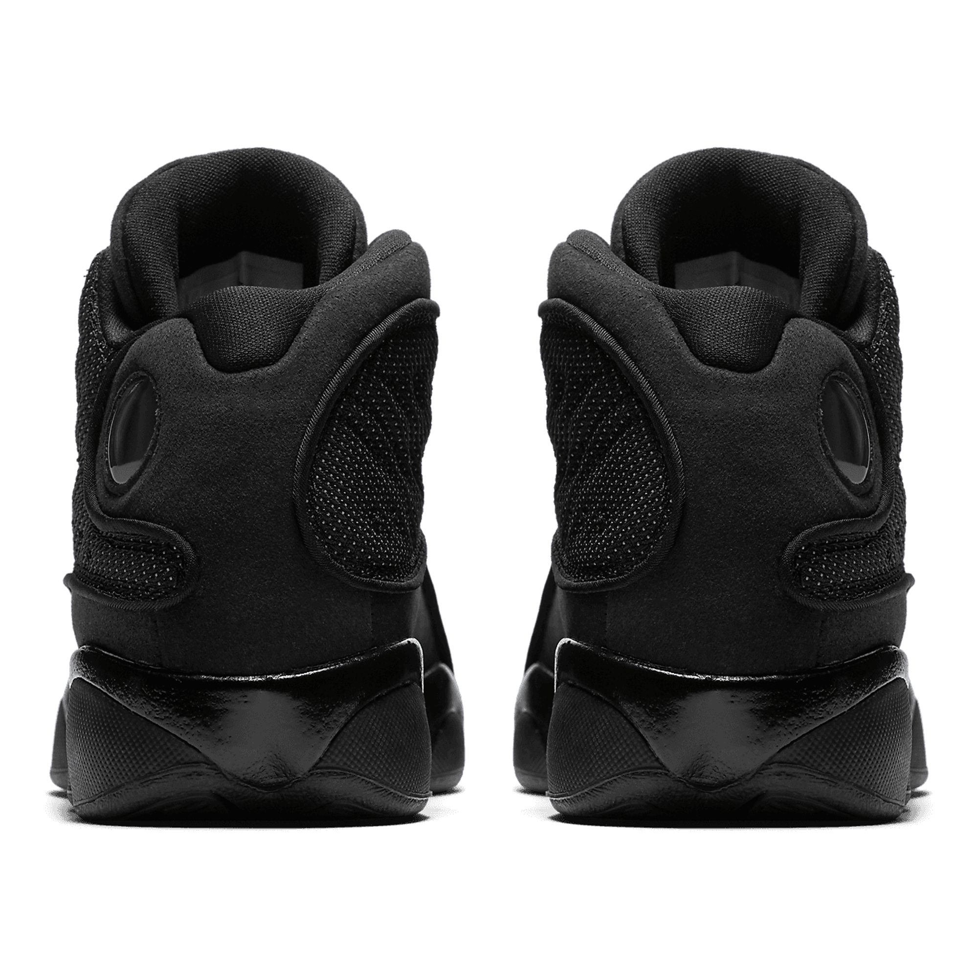 All-Black Mesh High-Top Basketball Sneakers