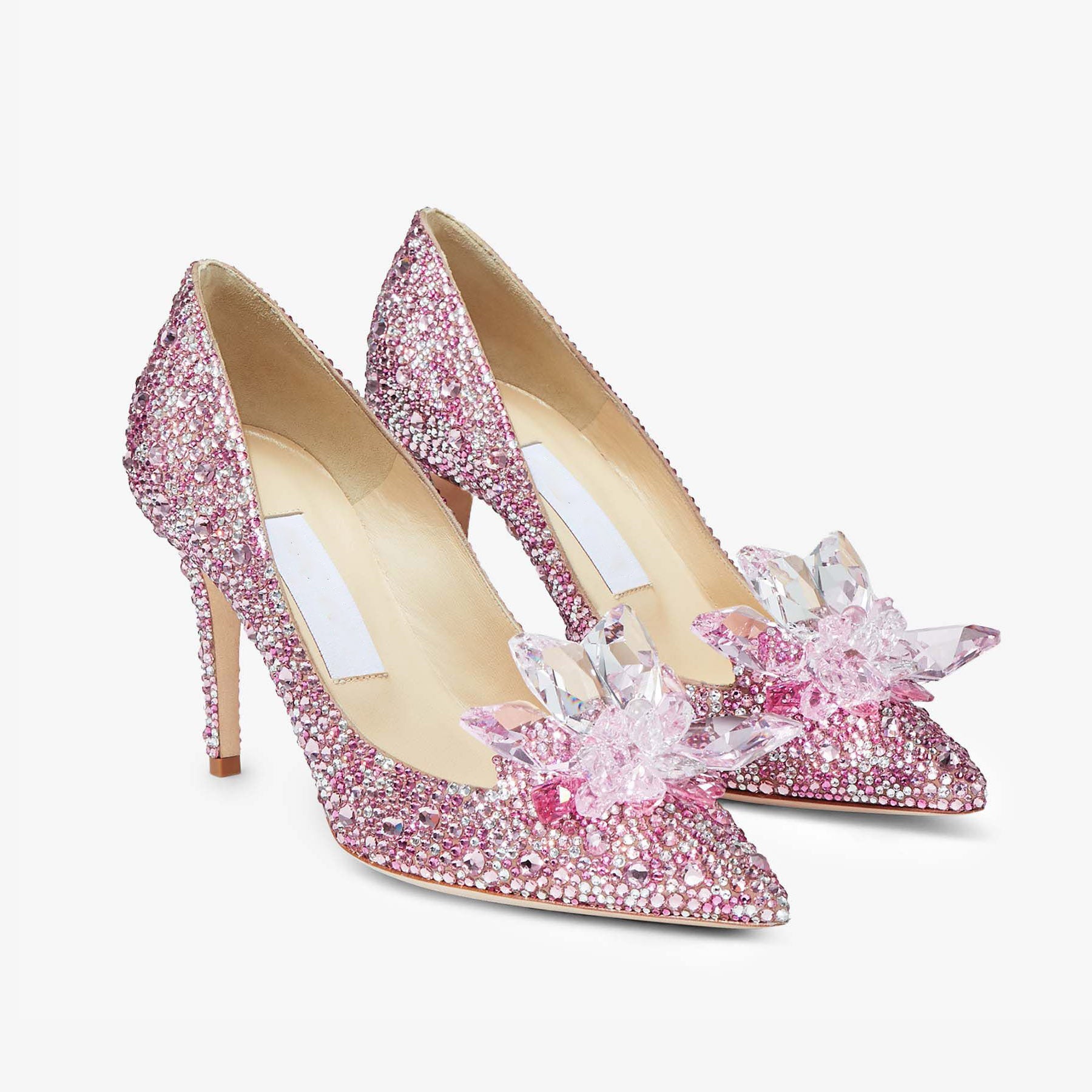 Ladies' Crystal-Embellished Cinderella Pumps