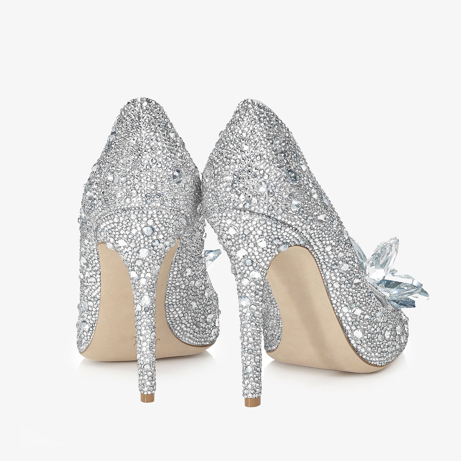Ladies' Crystal-Embellished Cinderella Pumps