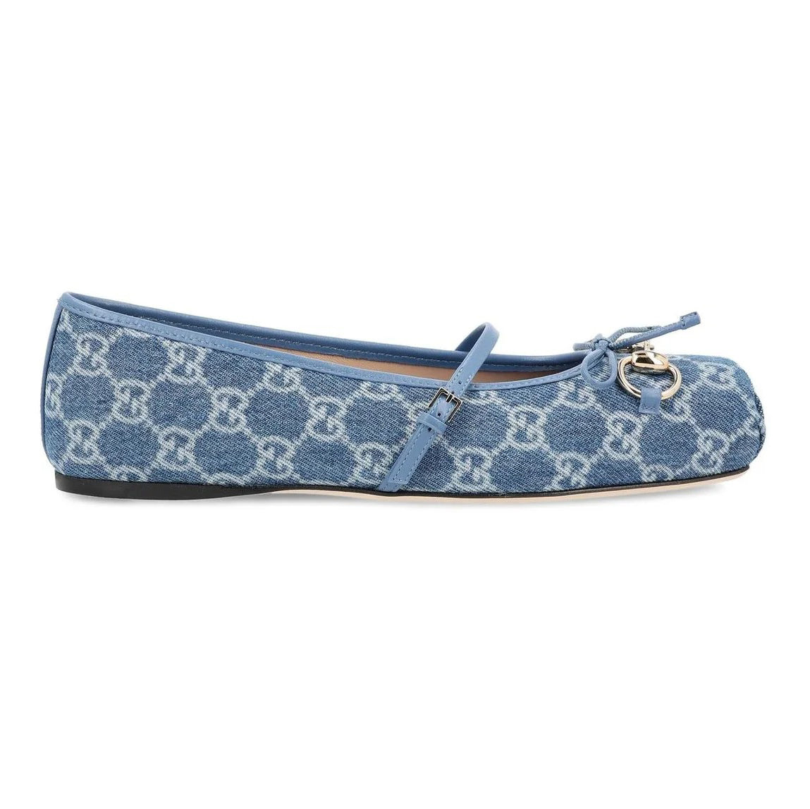 Ladies' Embellished Horsebit Detail Ballerina Flats