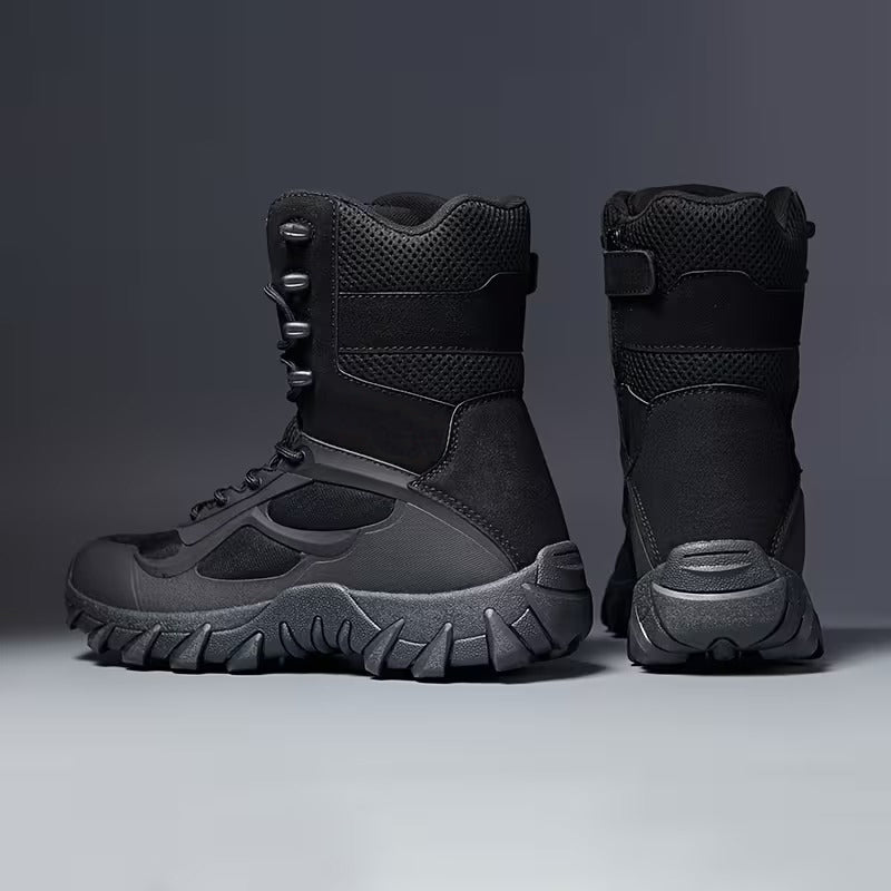 Men's High-Top Paneled Boots | Lightweight Outdoor Ankle Boots For Daily Use