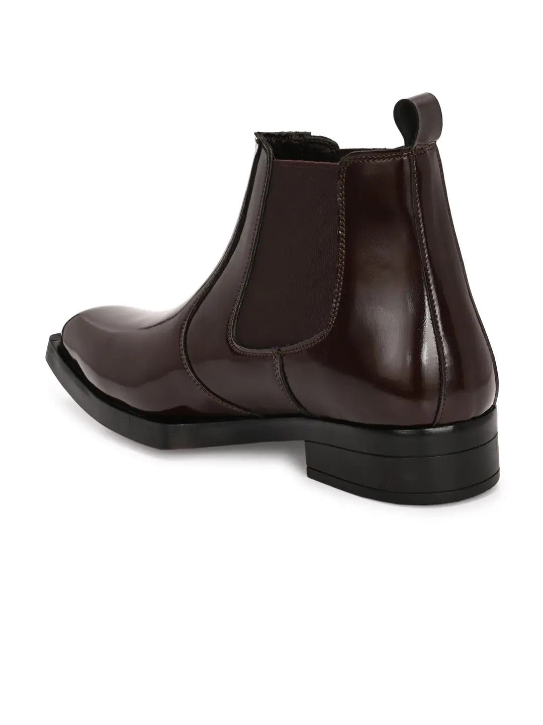 Sleek Formal Ankle Boots With Elastic Gussets