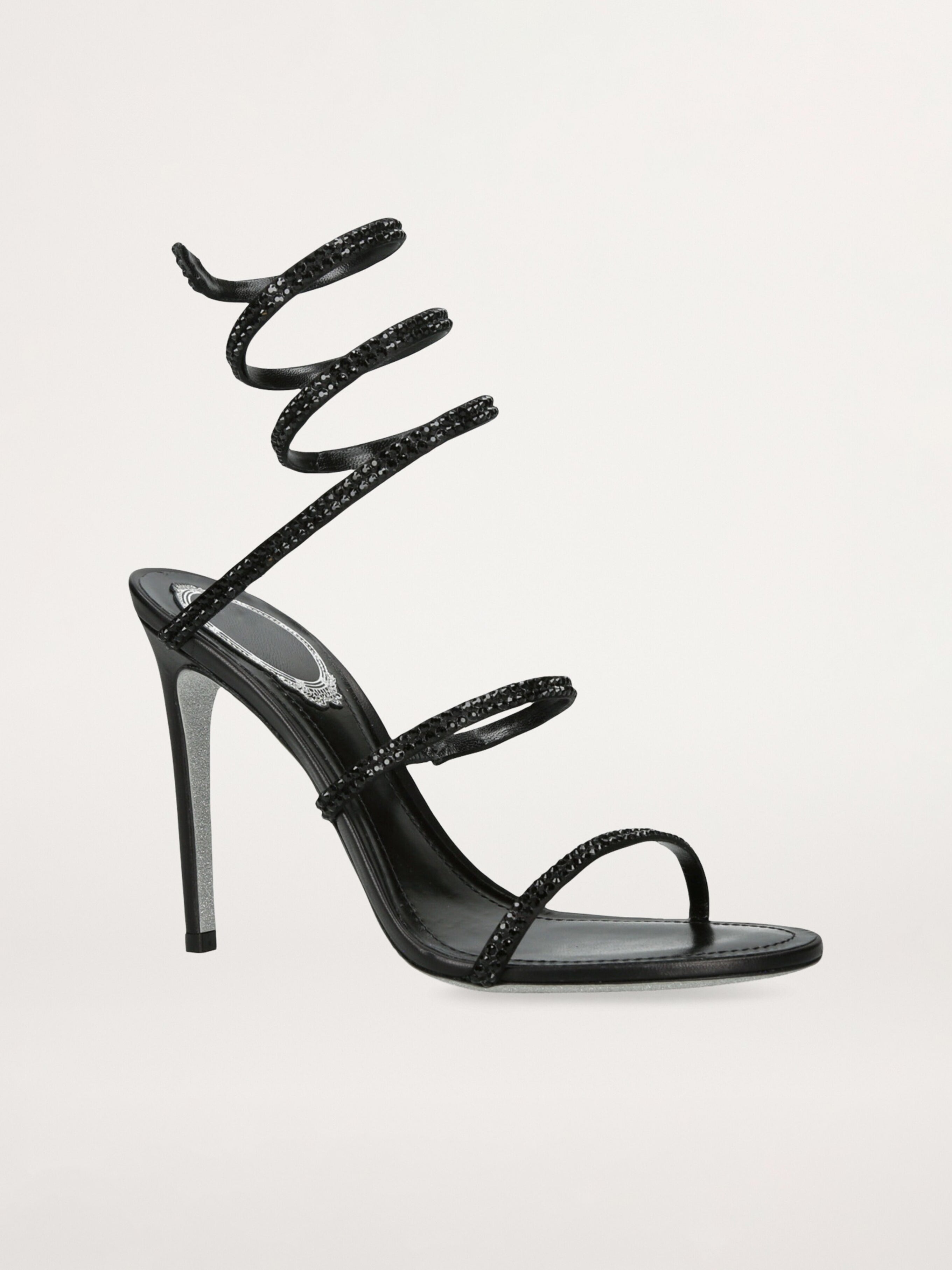 Ladies' Snake-Wrap Rhinestone Stiletto Sandals