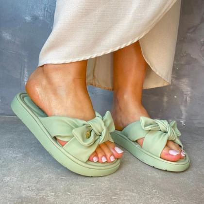 Ladies' Casual Soft-Sole Bow Decor Flat Mules