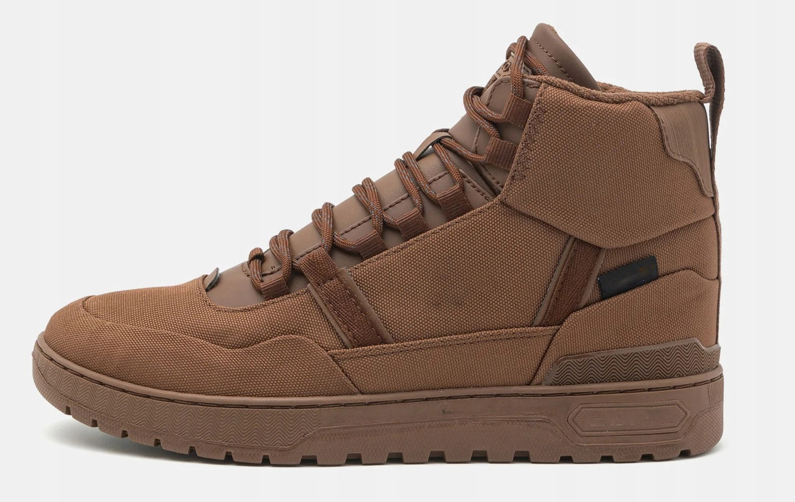 Men's Tan High-Top Utility Sneakers