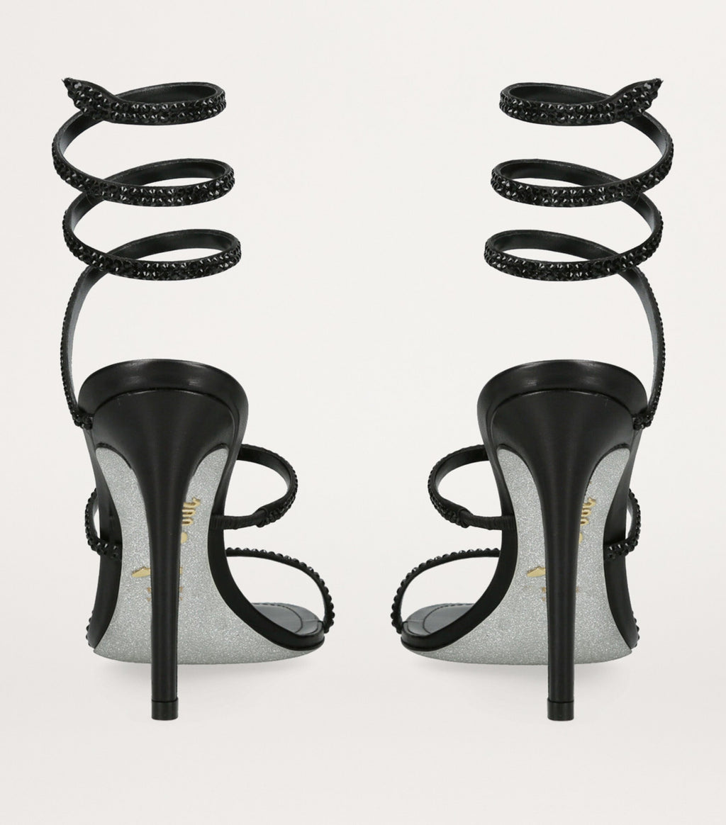 Ladies' Snake-Wrap Rhinestone Stiletto Sandals