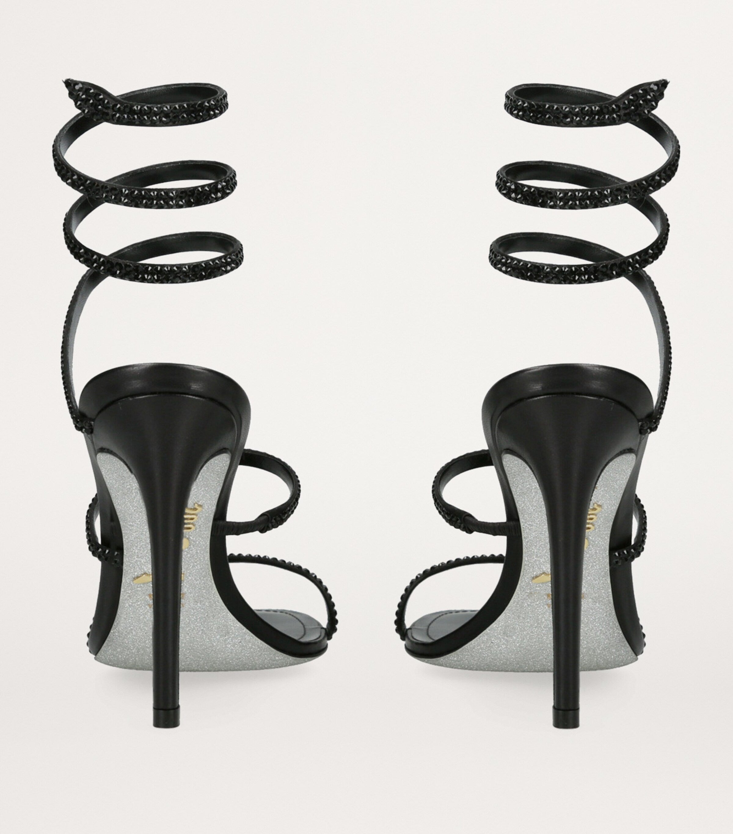 Ladies' Snake-Wrap Rhinestone Stiletto Sandals