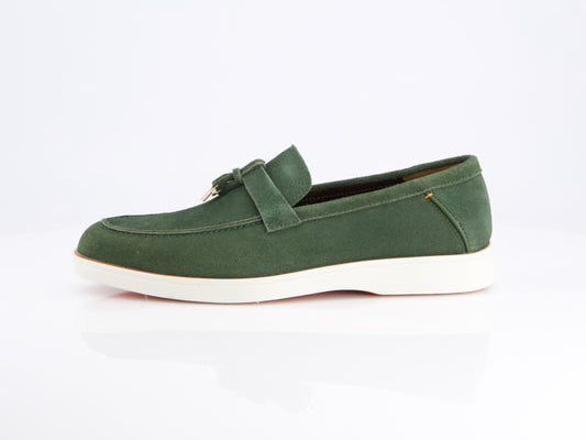 Men's Two-Tone Suede Tassel Loafers