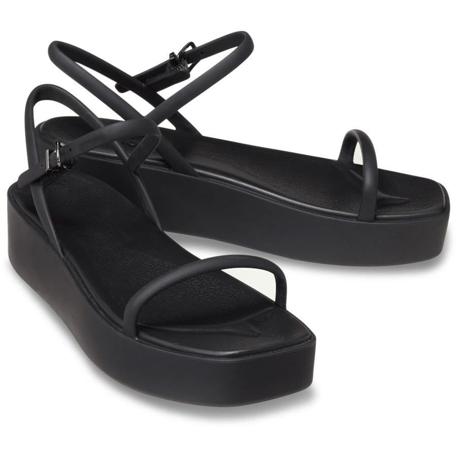 Ladies' Casual Minimalist Square-Toe Slingback Flatform Sandals