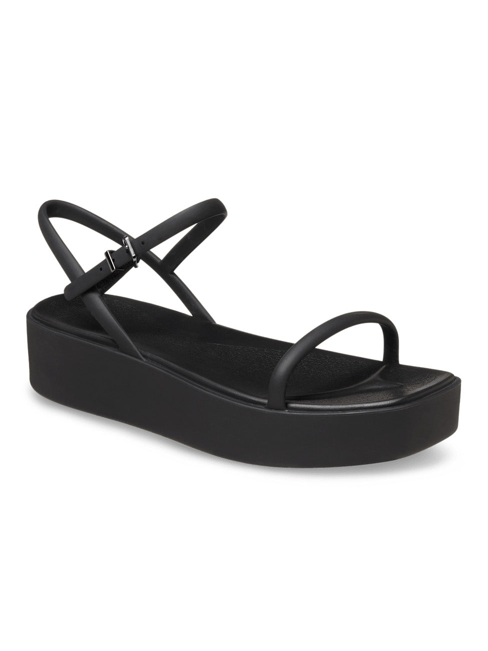 Ladies' Casual Minimalist Square-Toe Slingback Flatform Sandals