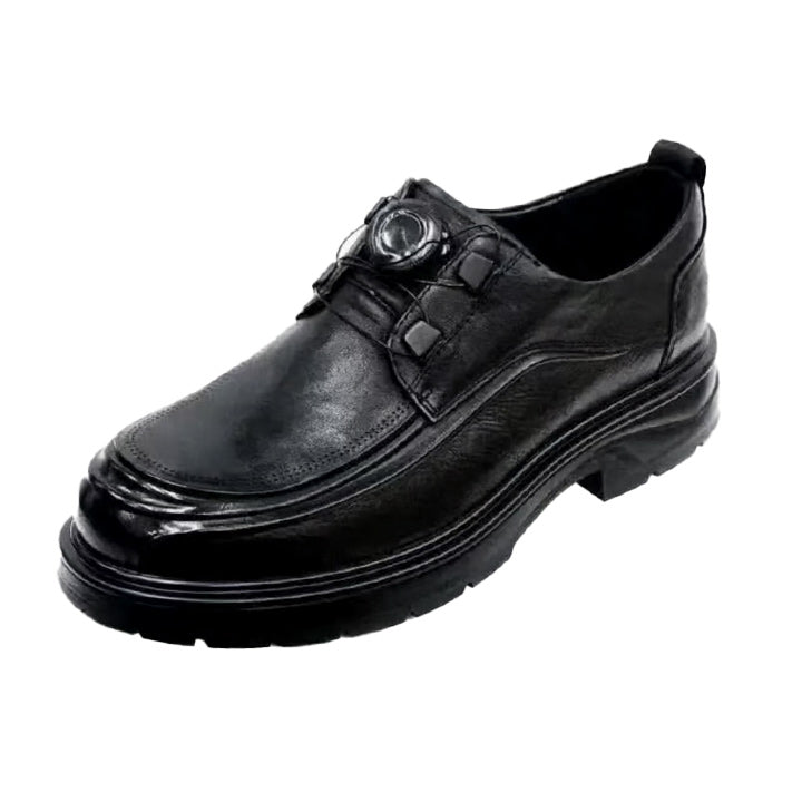 Men's Quick-Release Buckle Chunky Leather Shoes