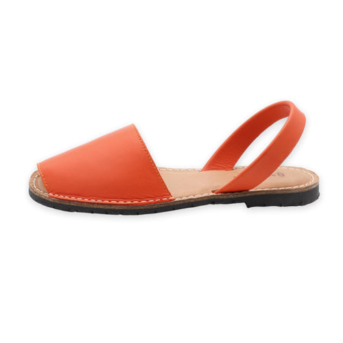 Hand-Stitched Single Strap Slingback Genuine Leather Flat Sandals