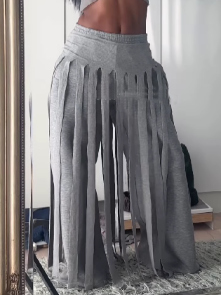 Fringed Casual Pants