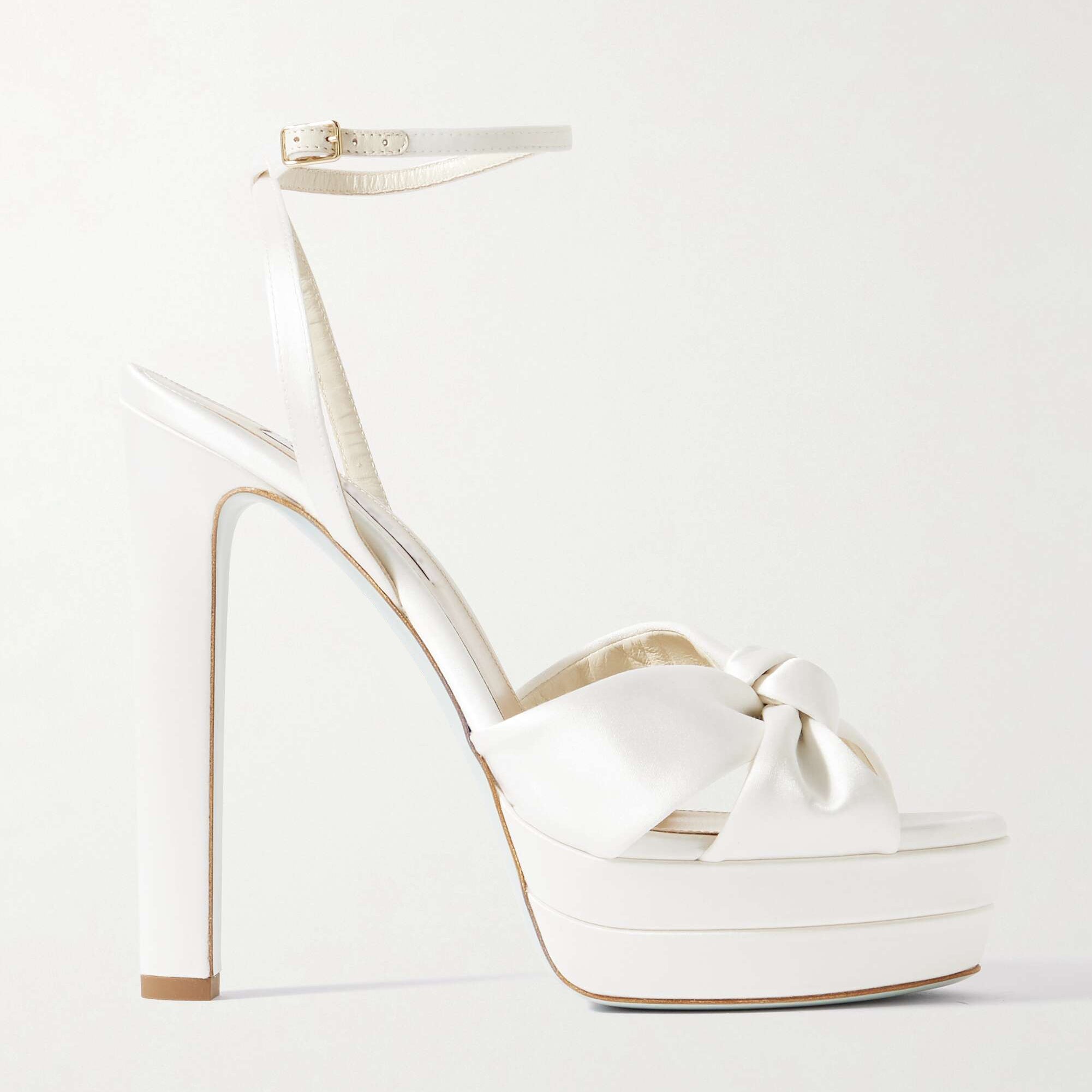 Ladies' Satin Knot Platform Heeled Sandals