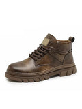 Men's High-Top Work Boots | Retro & Slip-Resistant