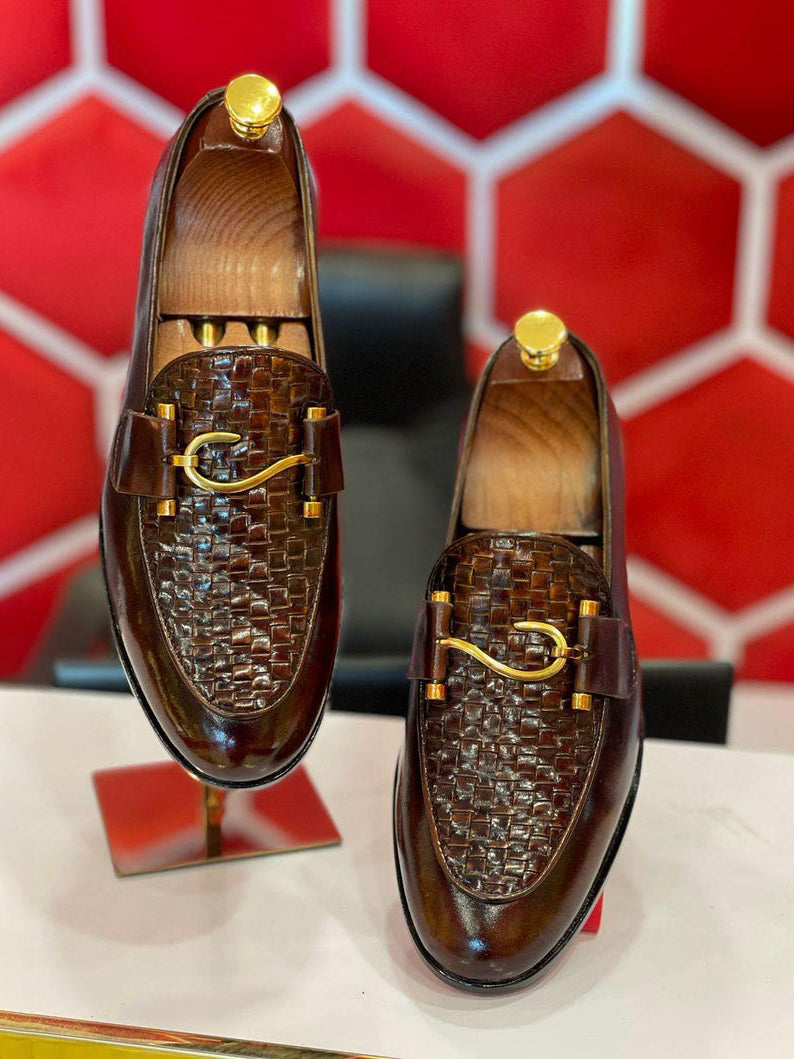 Men's Polished Leather Slip-On Dress Shoes