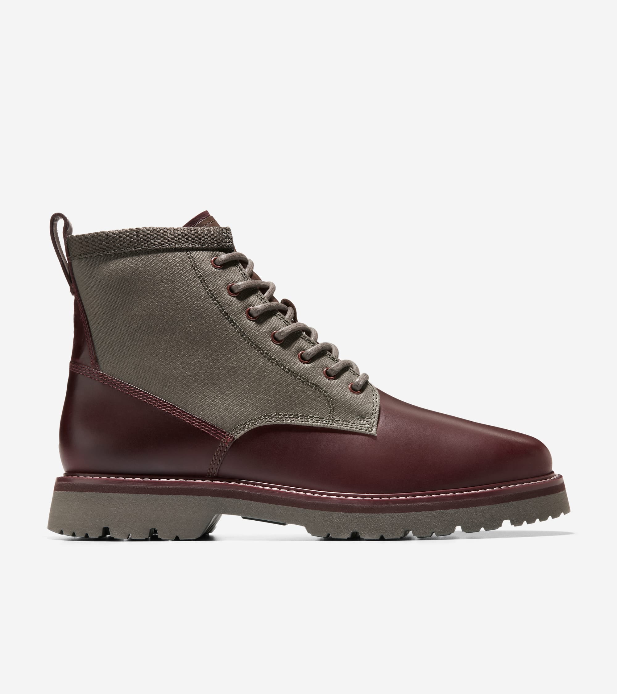 Men's Leather & Canvas Combat Boots