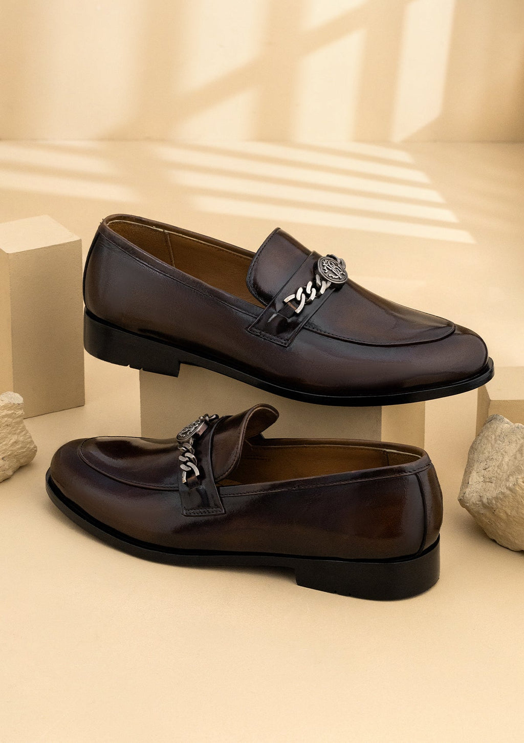 Men's Polished Leather Slip-On Dress Shoes