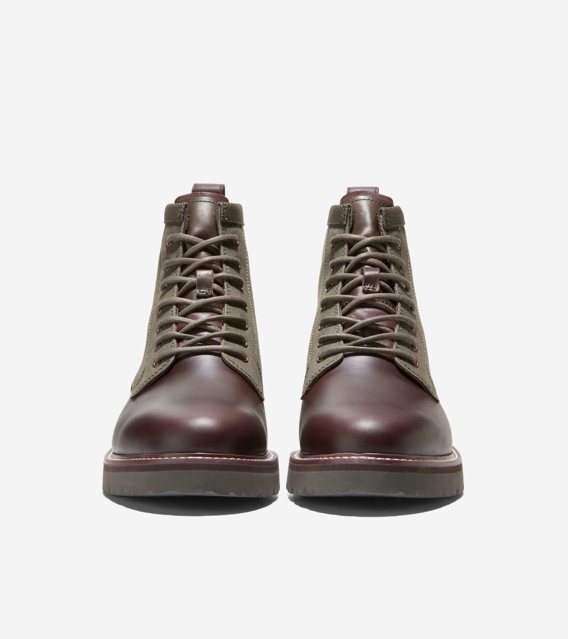 Men's Leather & Canvas Combat Boots