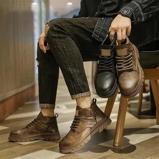 Men's High-Top Work Boots | Retro & Slip-Resistant