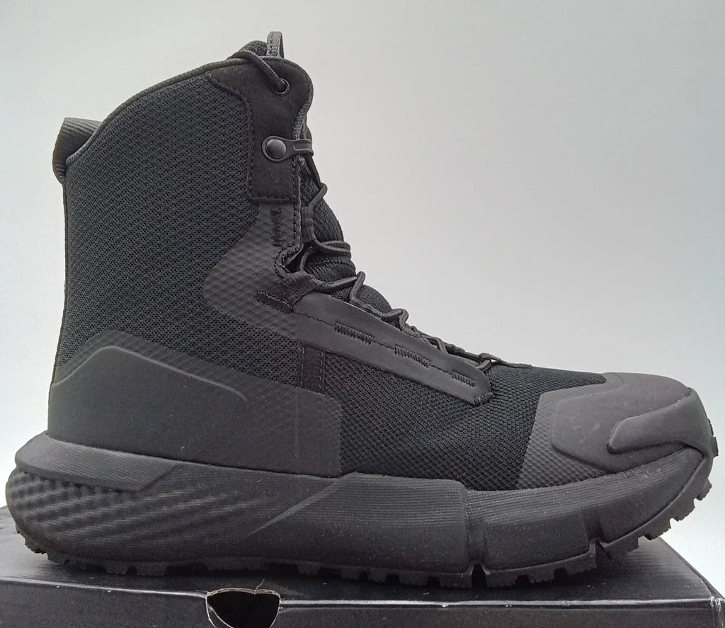Black High-Top Lace-Up Tactical Boots