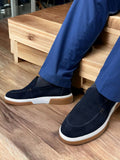 Men's Suede Platform Slip-On Loafers