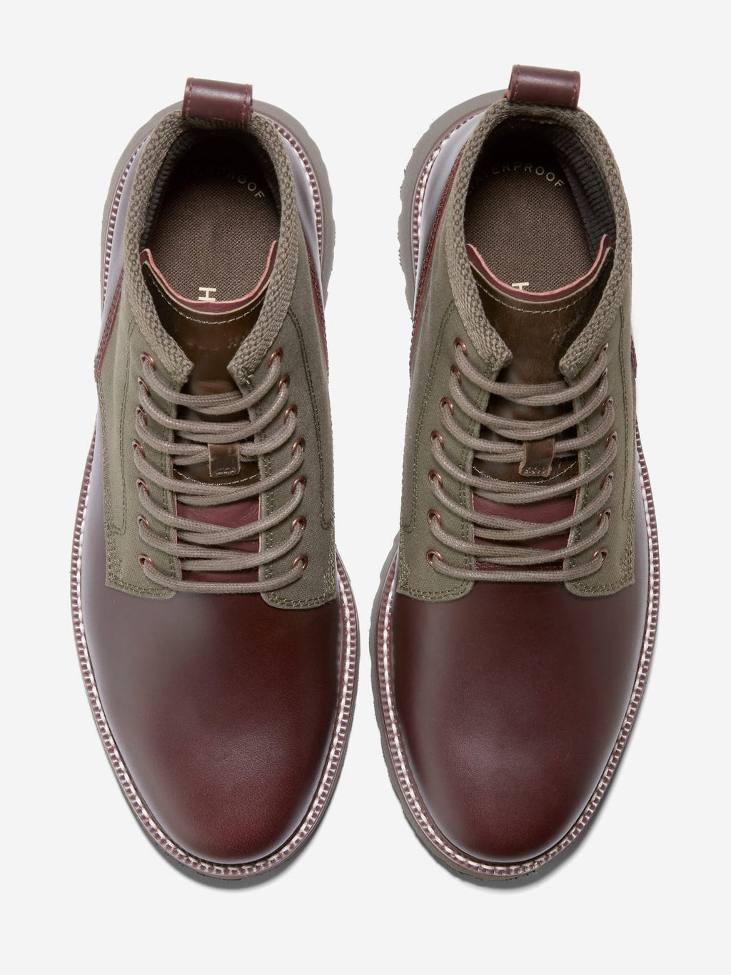 Men's Leather & Canvas Combat Boots
