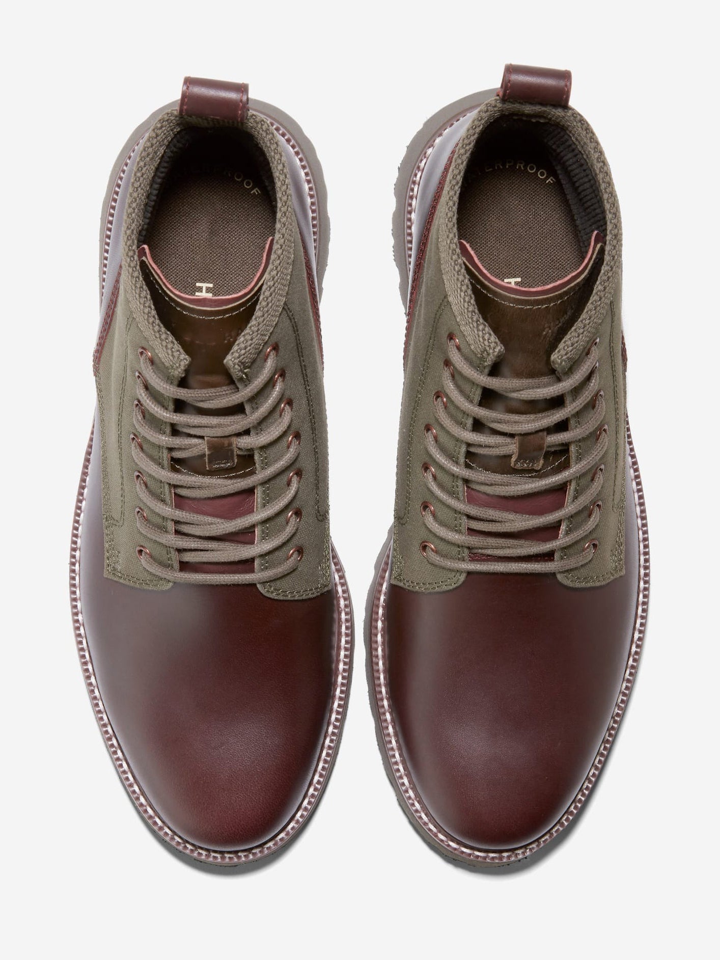 Men's Leather & Canvas Combat Boots