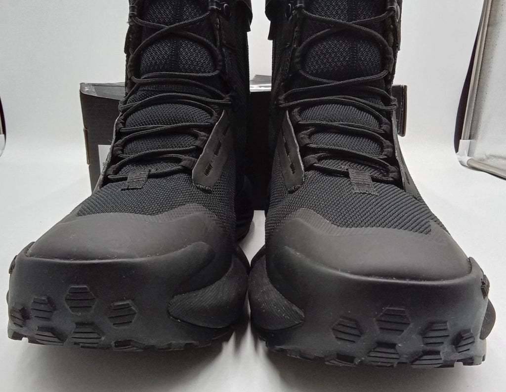 Black High-Top Lace-Up Tactical Boots
