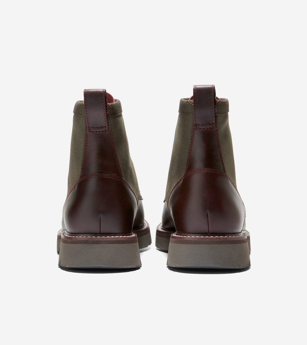 Men's Leather & Canvas Combat Boots