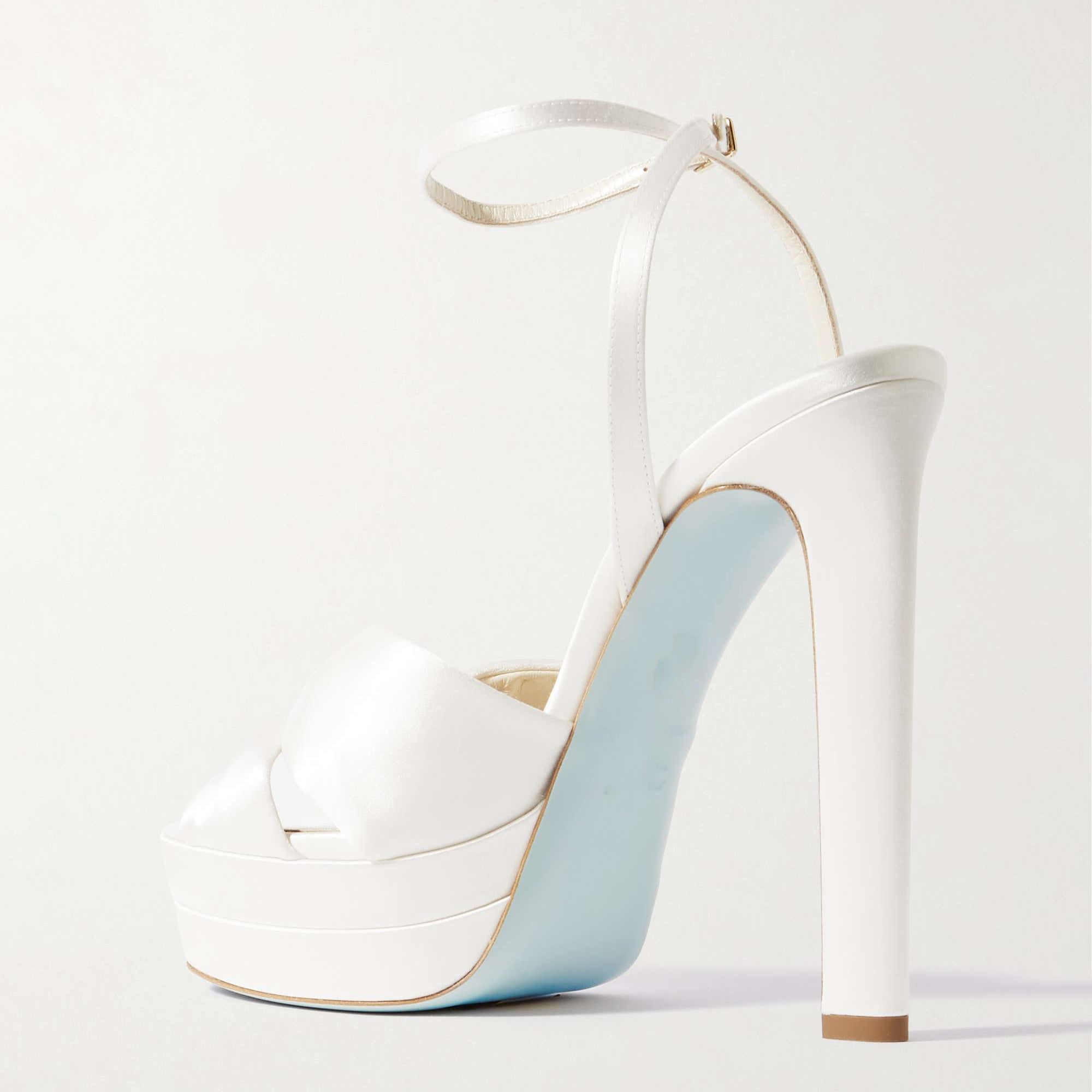 Ladies' Satin Knot Platform Heeled Sandals