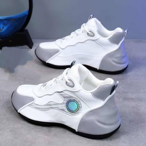 Holographic Accent High-Top Platform Shoes