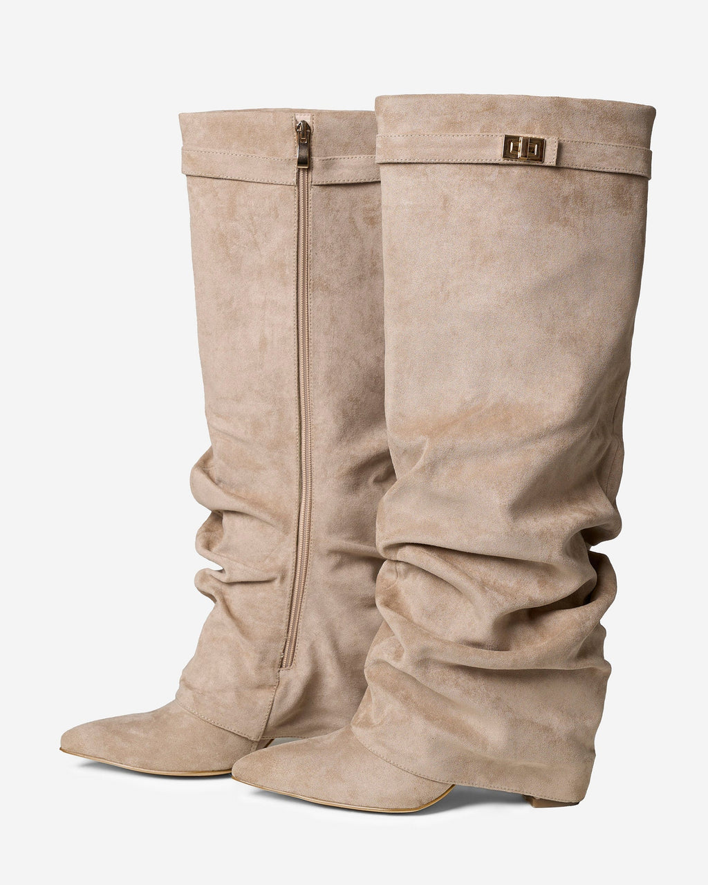 Ladies' Suede Slouchy Over-the-Knee Boots