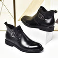 Hybrid Formal-Casual Buckle Boots