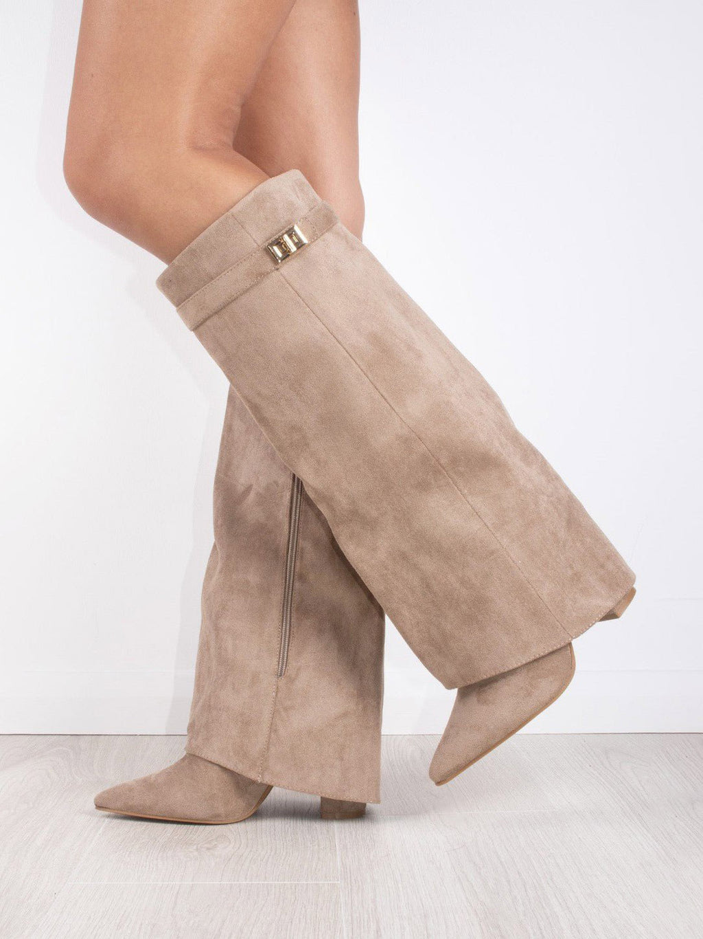 Ladies' Suede Slouchy Over-the-Knee Boots