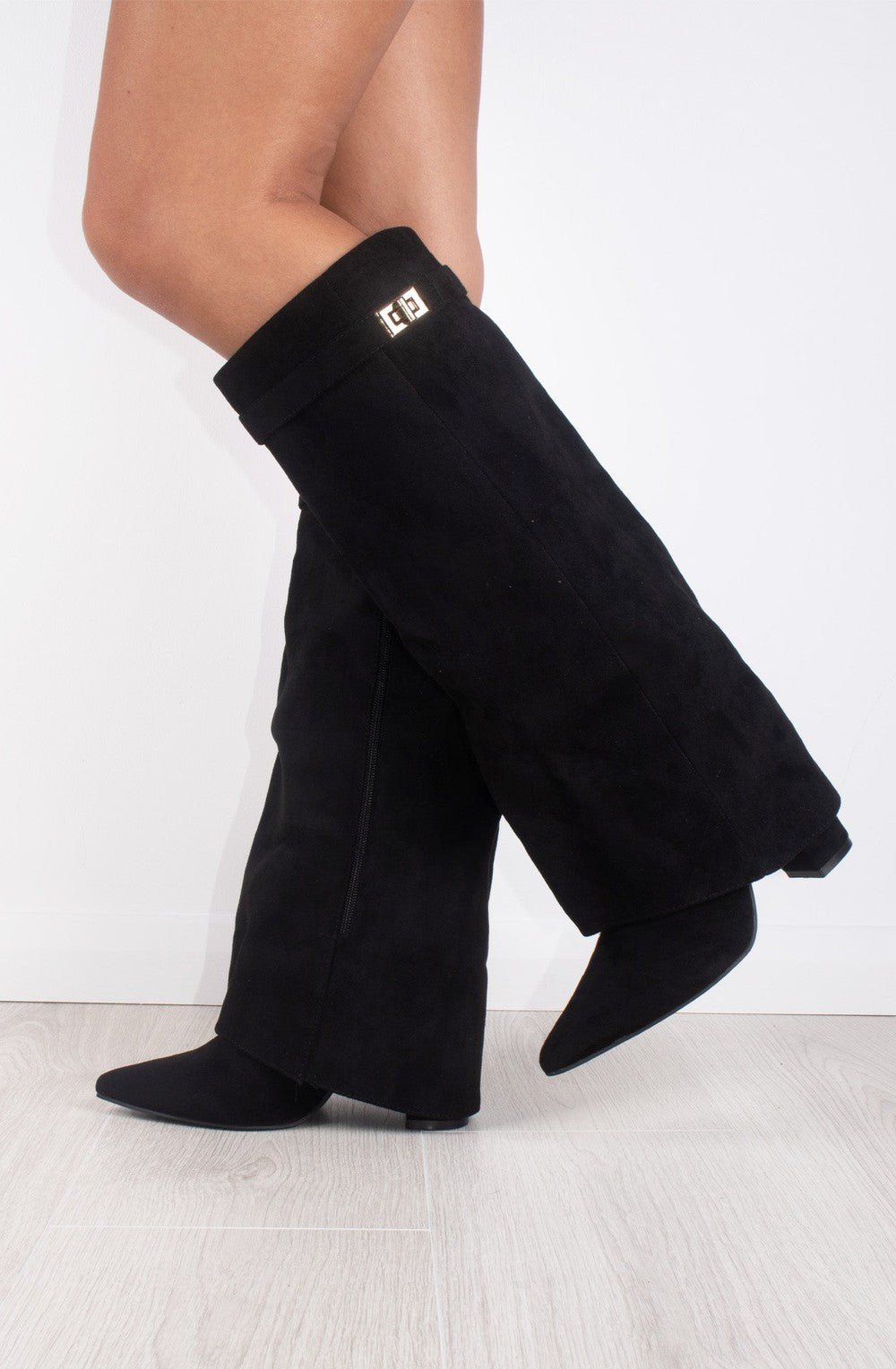 Ladies' Suede Slouchy Over-the-Knee Boots