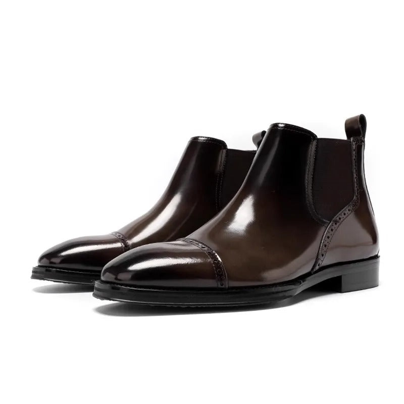 Polished Formal Ankle Boots With Elastic Gussets