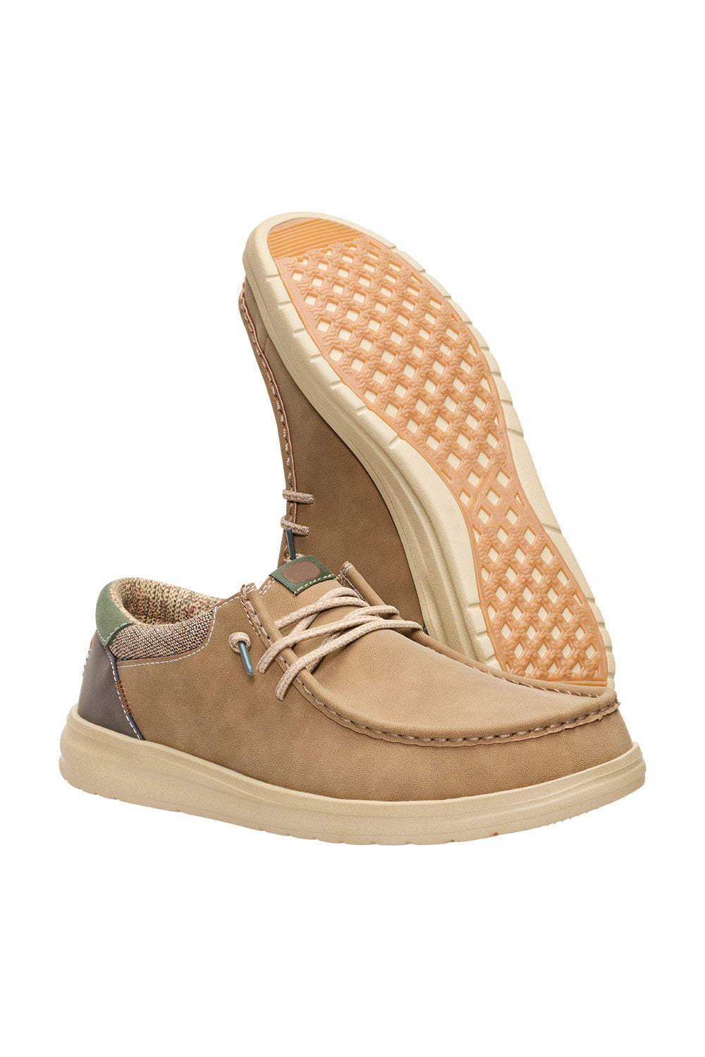 Tan Moc-Toe Casual Lace-Up Shoes