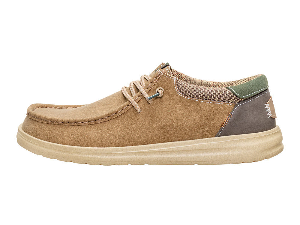 Tan Moc-Toe Casual Lace-Up Shoes