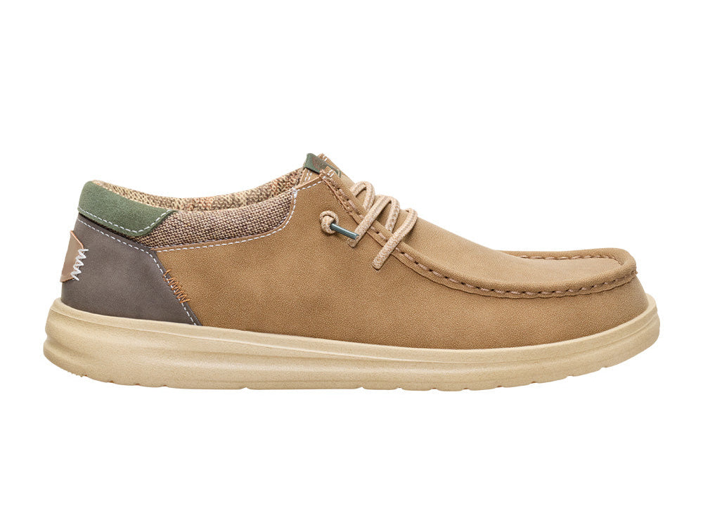 Tan Moc-Toe Casual Lace-Up Shoes