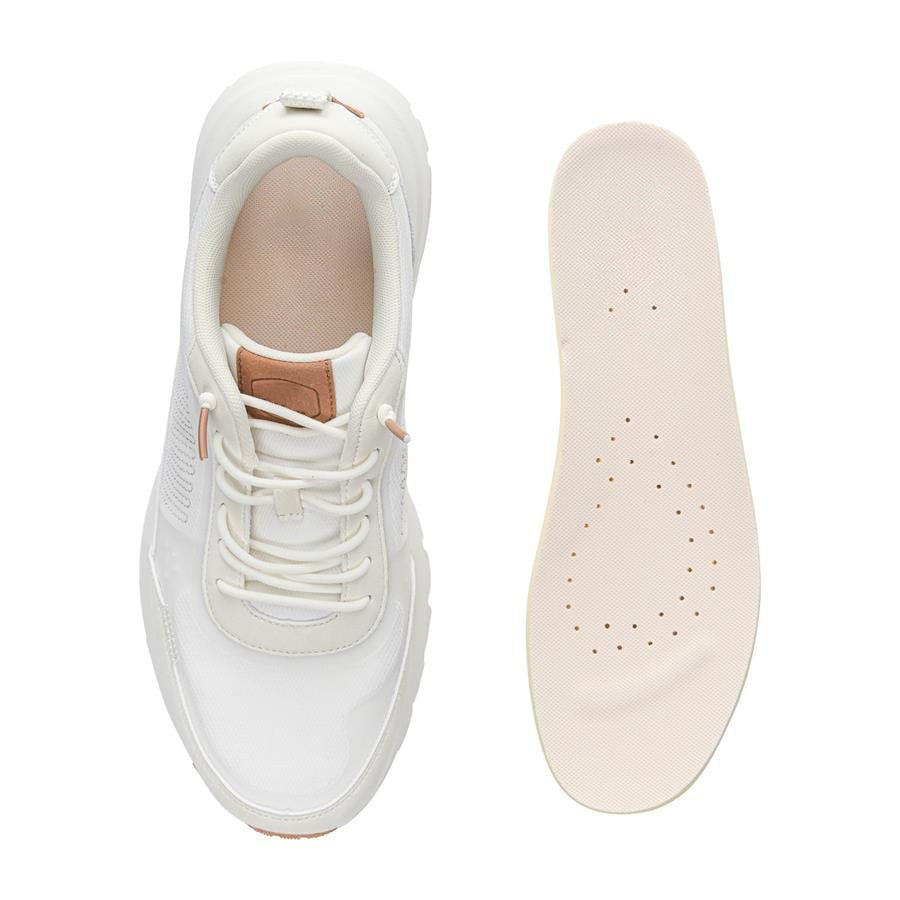 Beige Breathable Commute Sneakers｜Lightweight