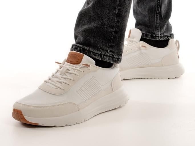 Beige Breathable Commute Sneakers｜Lightweight