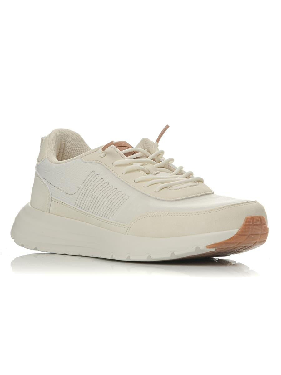 Beige Breathable Commute Sneakers｜Lightweight